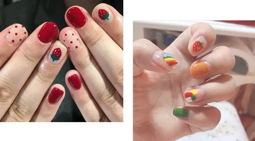 夏天指甲颜色大全图片流行，夏天显白指甲（够仙够清爽最重要是显手白）