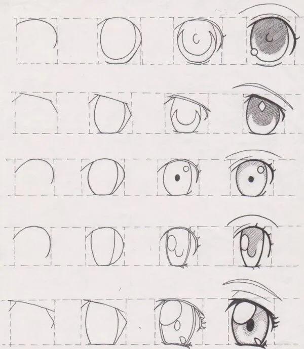 怎么画动漫人物的眼睛图片