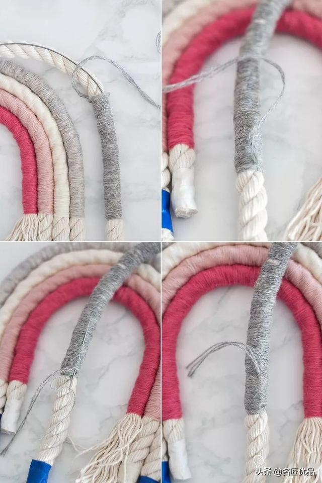 手工编织挂毯,挂毯编织教程(做一款彩虹挂毯)