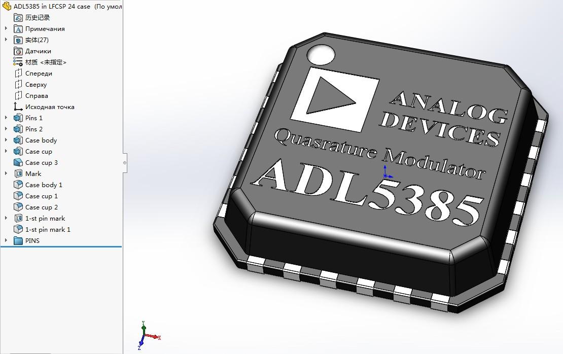 单片机图纸 L298P与ADL5385单片机模型3D数图纸 Solidworks STEP