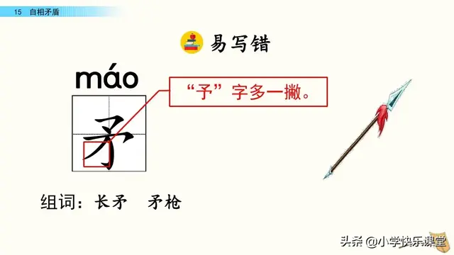 自相矛盾文言文翻译，《自相矛盾》文言文翻译及原文是什么（小学语文部编版五年级下册第15课《自相矛盾》知识点、图文解读）