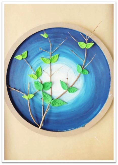 桃花树儿童画简单又漂亮，少儿美术《最美桃花节》