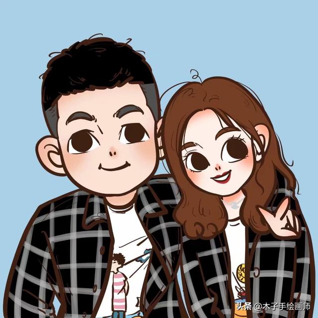 情侣头像动漫可爱，情侣动漫可爱头像微信（超可爱的情侣卡通漫画头像）