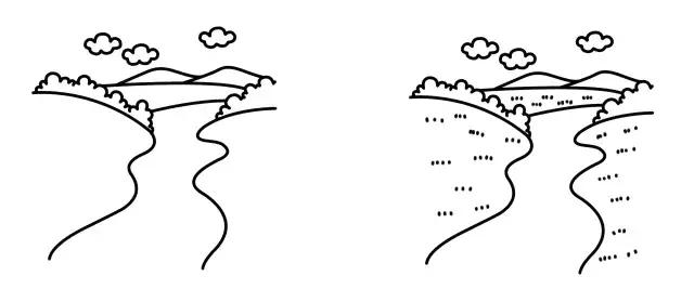  怎样画沙漠简笔画图片，简笔画︱简笔画风景大全 