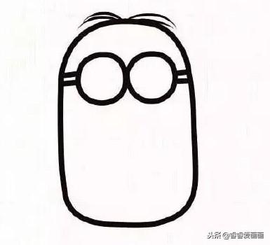 怎么画小黄人超级可爱，卡通人物简笔画：小黄人怎么画