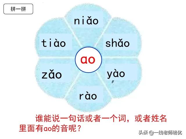 拼音iu怎么读，部编版一年级上册汉语拼音10《ɑo