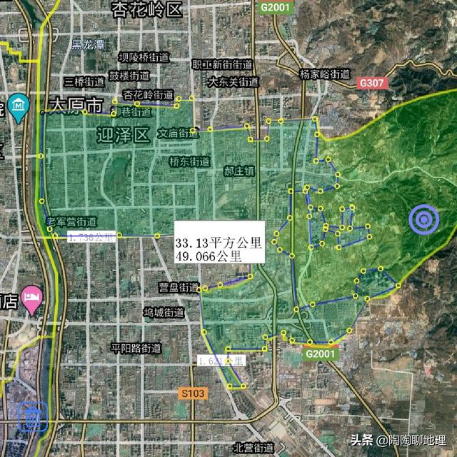 太原市各区县建成区面积排名，太原市建成区面积排名