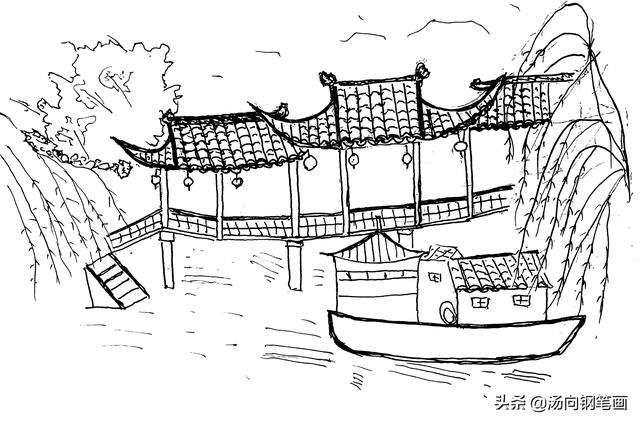 如何画钢笔简笔画，钢笔怎么画简笔画简单又漂亮（零基础真的可以学钢笔画）