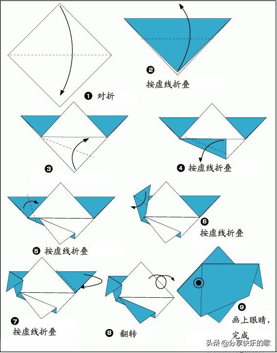 折纸鱼大全简单图片