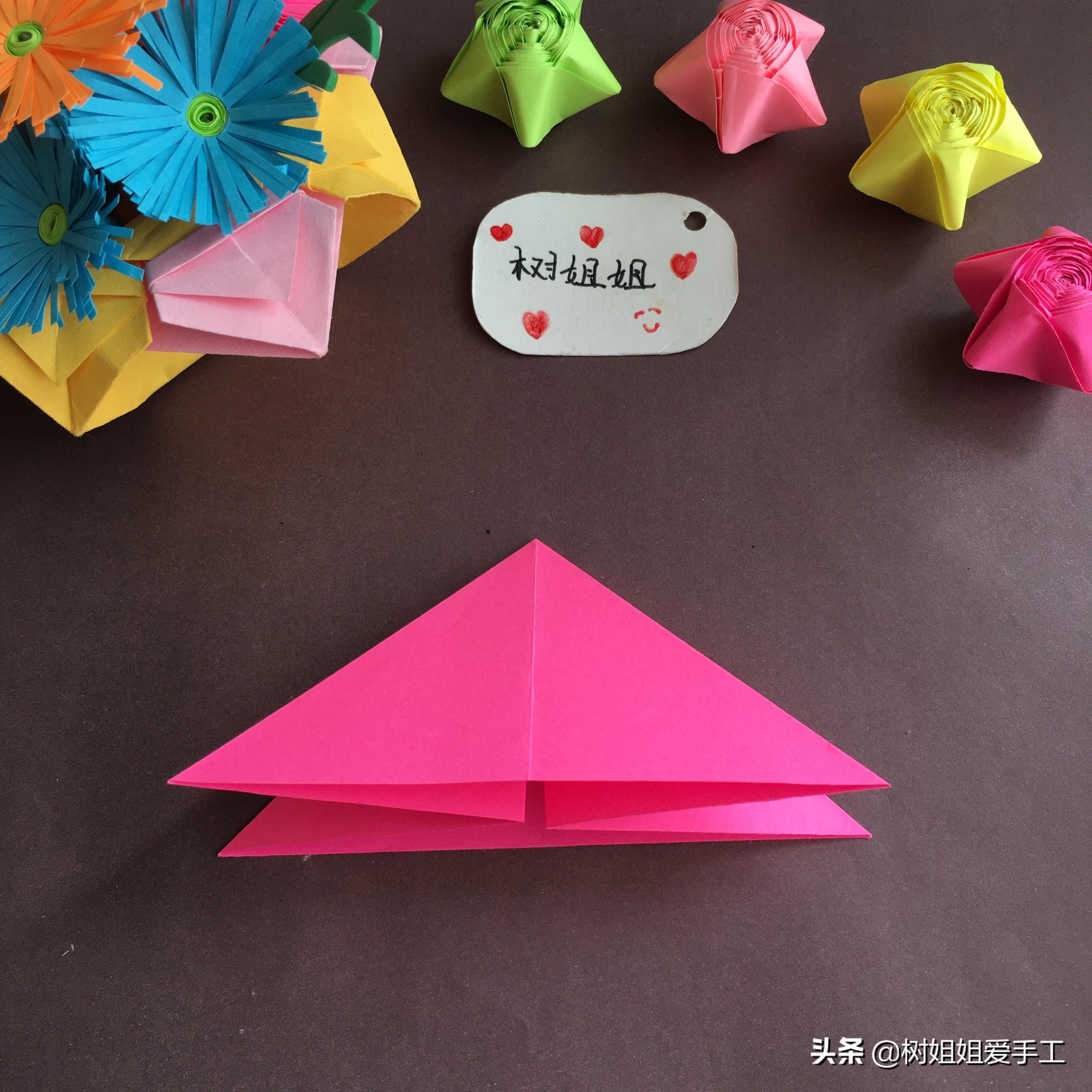 8岁做手工折纸,幼儿折纸适合3-6岁儿童的桃子折法