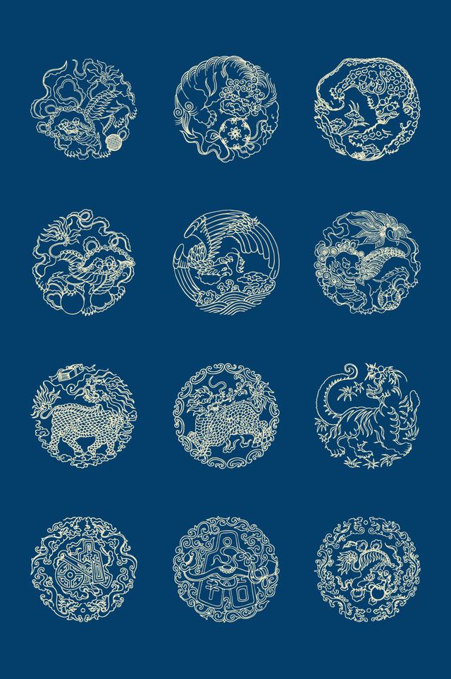 底纹矢量图,底纹素材矢量图(花纹传统古典图案)