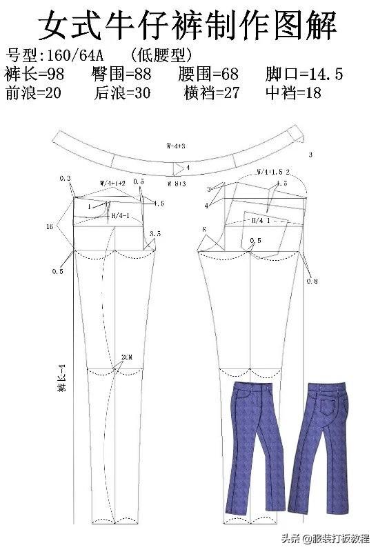 脚口是哪的尺寸，服装各个尺寸量法（裤版万变不离其宗）