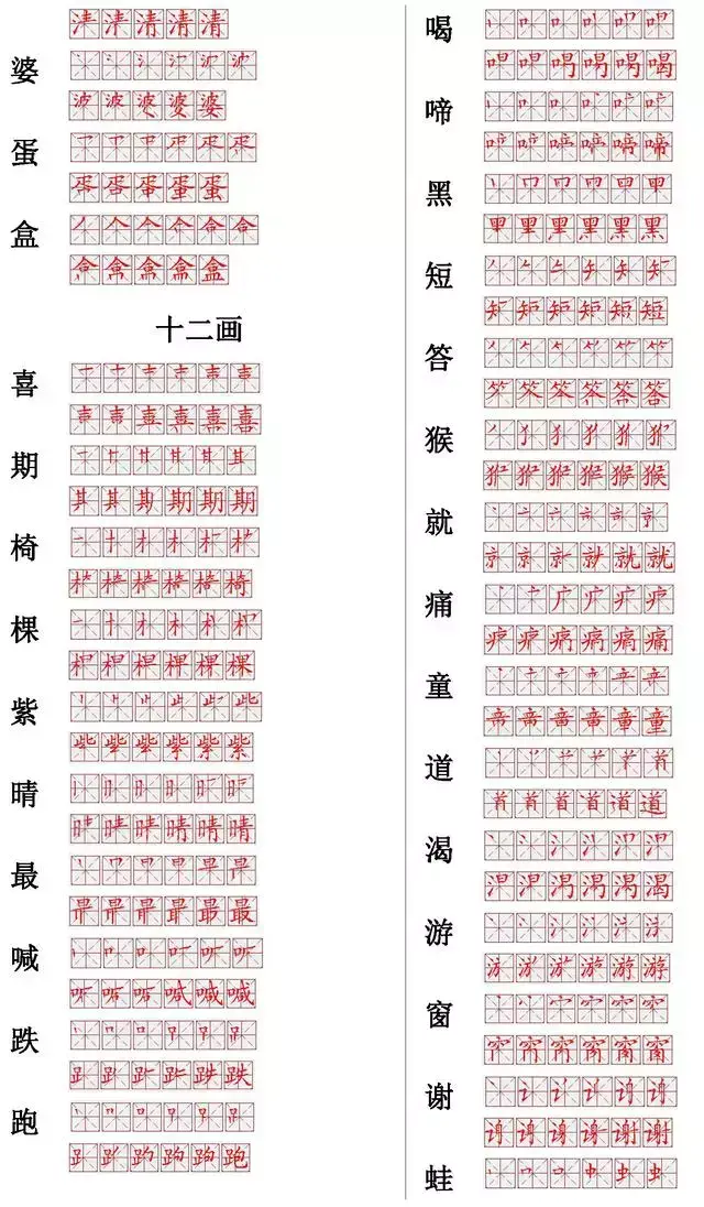快字的笔顺，忄笔顺变化了（附小学常见560个汉字笔画表）