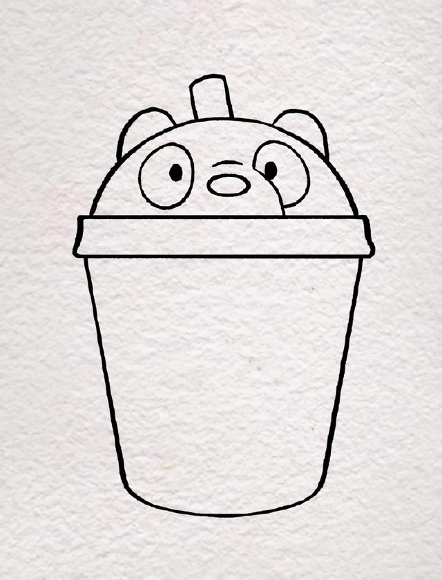 儿童简笔画小茶杯，儿童简笔画小茶杯图片（跟着蛙蛙一起画——简笔画饮料水杯）