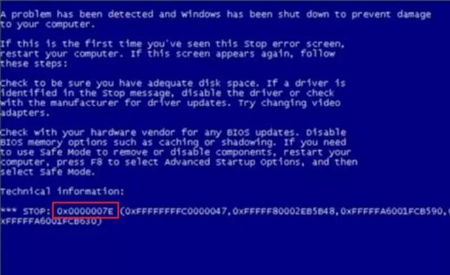 蓝屏代码0x000007b，蓝屏代码0x000007b解决方法与设置图解（常见的电脑蓝屏现象）
