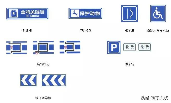 汽车标识标牌大全，小汽车标志牌大全（科一科四交通标志大全）