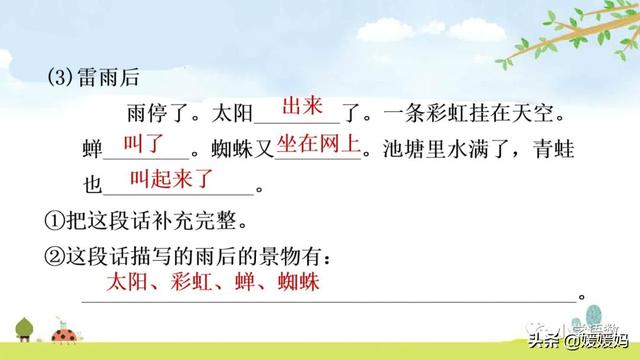 形容闪电的词语，描写闪电的四字词语（二年级下册语文课文16《雷雨》图文详解及同步练习）