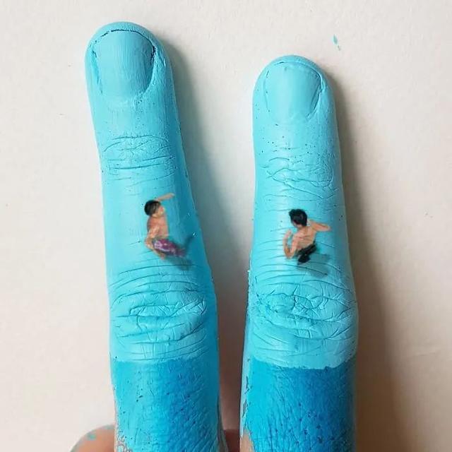 漂亮的手掌画，漂亮的手掌画图片（她在手心画了一片海）
