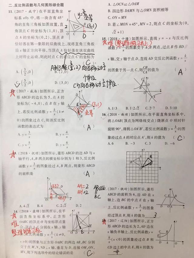 反比例函数的图像和性质，反比例函数图像与性质是什么（学霸是怎么学反比例函数的的图像和性质）