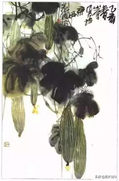 丝瓜喜欢阴还是阳，丝瓜苗喜阳还是阴（一教就会，国画丝瓜的写意画法）