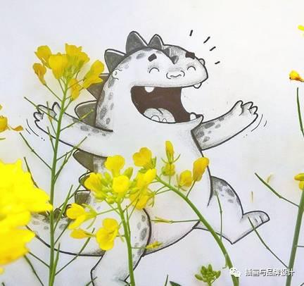 小恐龙怎么画，恐龙怎么画简单又好看（创意手绘丨他画出一只很有戏的小恐龙）