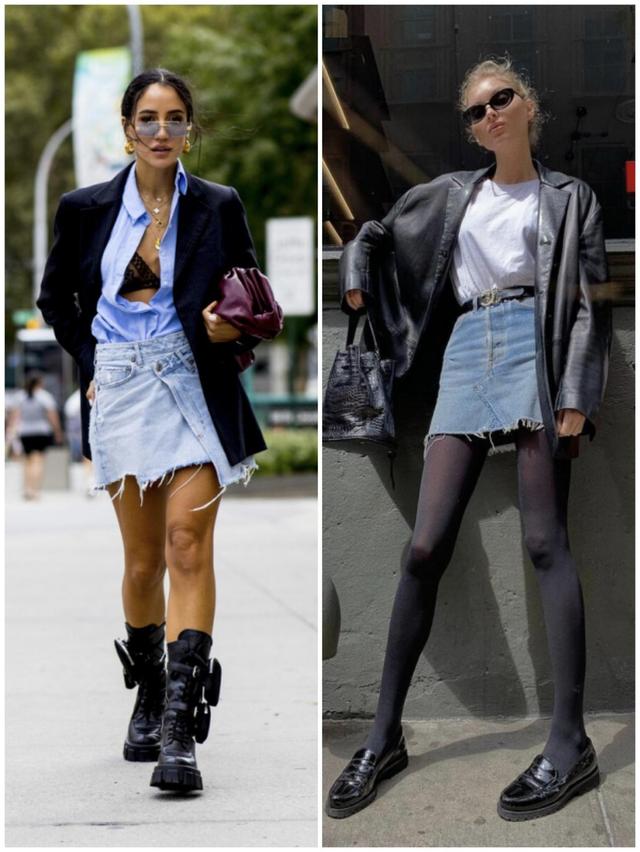 牛仔短裙搭配什么上衣好看，牛仔短裙配什么上衣好看（基础款牛仔短裙如何穿出新花样）