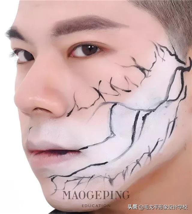 骷髅头简笔画怎么画,骷髅头简笔画(手把手教你时尚创意骷髅妆画法)