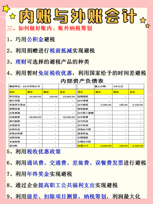 内账和外账的区别，内帐和外账的区别（收好这份攻略大全）