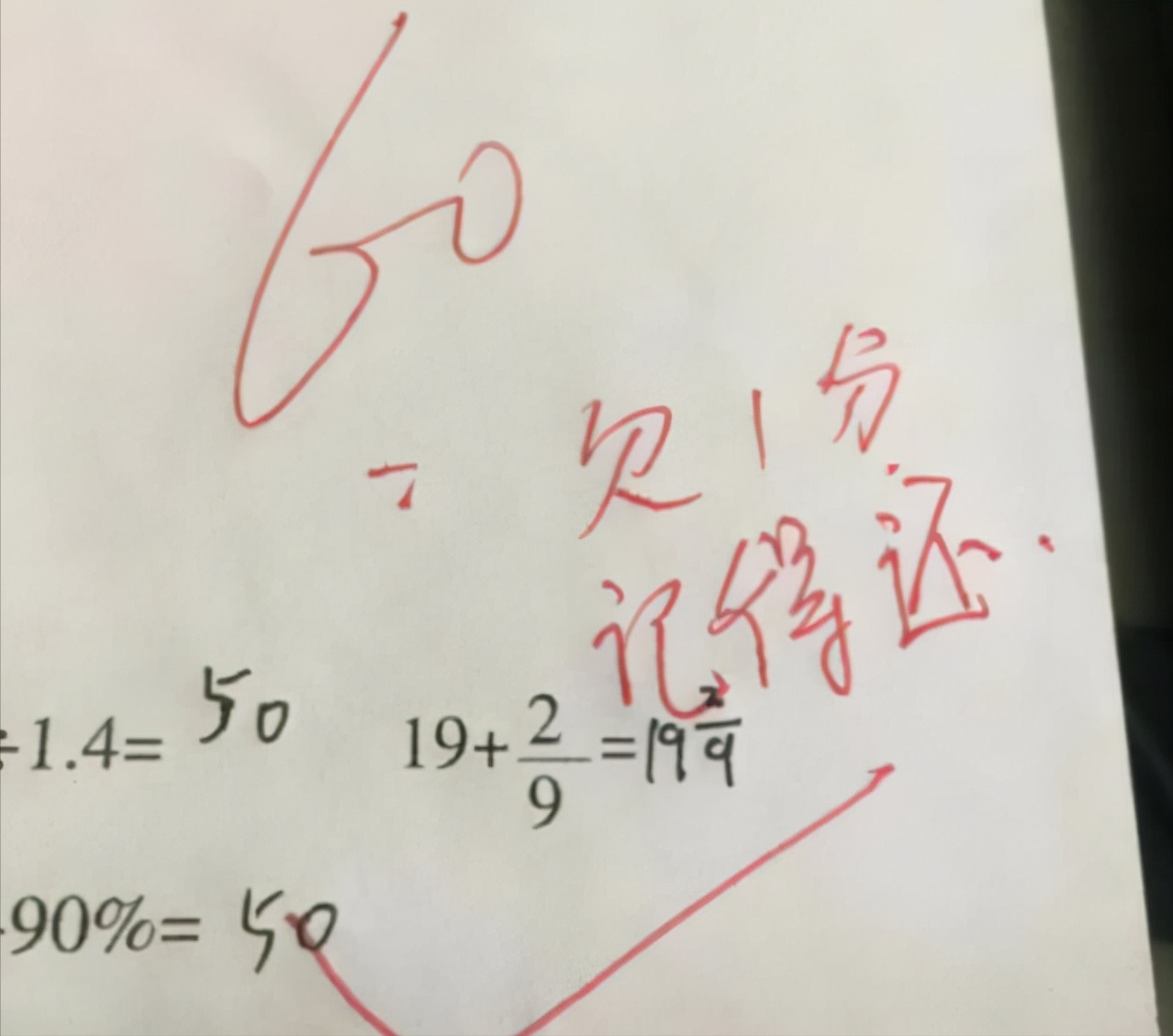 考试家长签字评语（老师批改试卷）