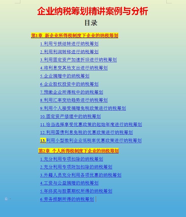 纳税筹划案例分析（广州28岁女会计）