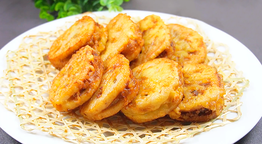 【藕夹】做法步骤图 脆爽美味 外面吃不到-起舞食谱网