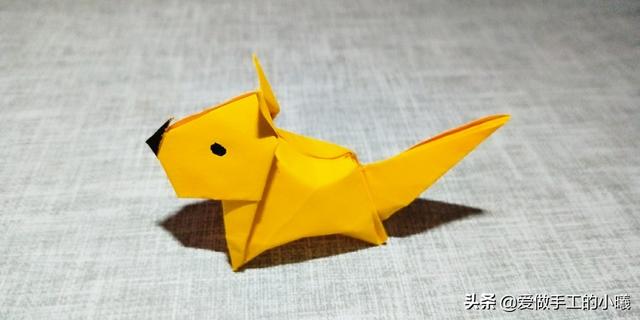 折纸小狗简单教程，简单的小狗折纸教程（简单可爱小狗折纸）