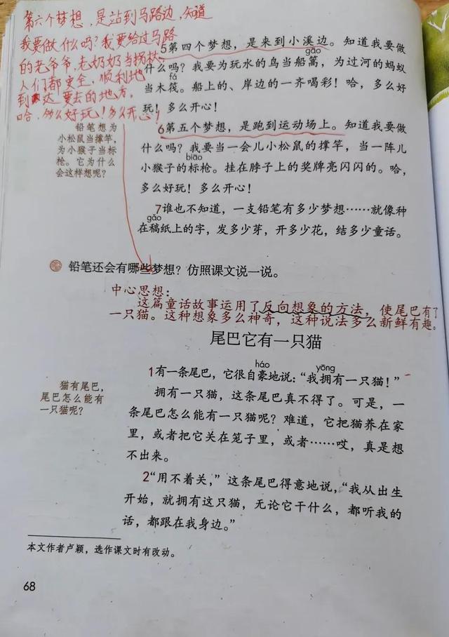 我变成一棵树的课堂笔记，小学三年级下册语文19课简单笔记（第五单元课堂笔记）