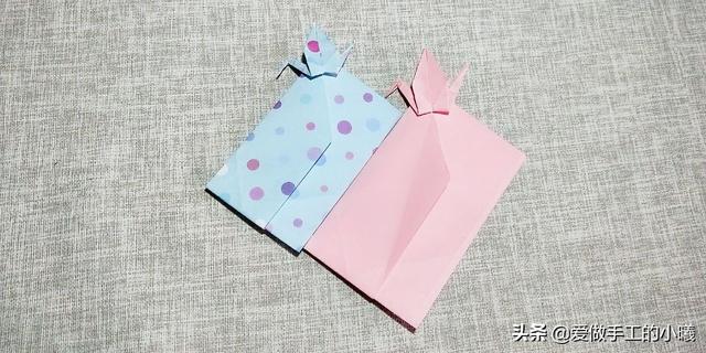 小学生必备自制信封图解步骤，小学生必备自制信封图解步骤图片（千纸鹤信封折纸教程）