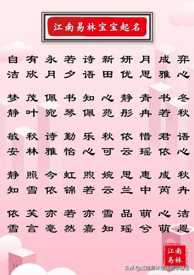 有哪些适合女孩起名用的好字，女孩取名最好用什么字比较好（200个女孩唯美名字）