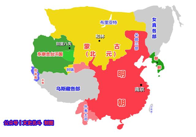 明朝时期的版图，从地图看明朝疆域变迁