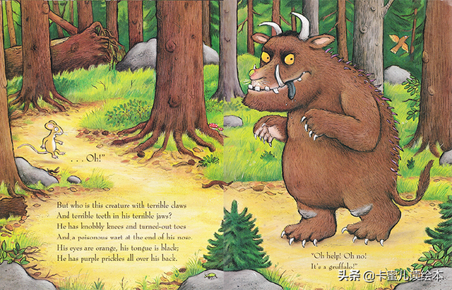 英文绘本小故事，英语绘本故事（Gruffalo》咕噜牛的故事）