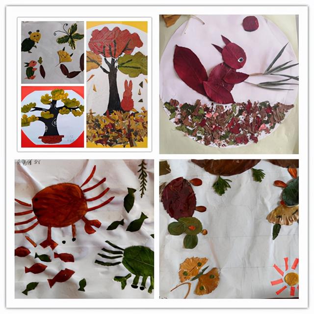 树叶贴画作品一等奖，树叶贴画作品一等奖桃花（留住秋天的味道——荣成市第二实验小学开展树叶粘贴画活动）