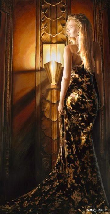 西洋美人低调秀民族穿搭，美国艺术家人体油画中那些丰满性感的西洋女子