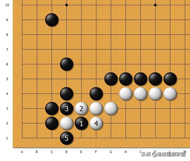 围棋三十六种杀法，围棋的基本杀法——虎口逃生杀法（8种\