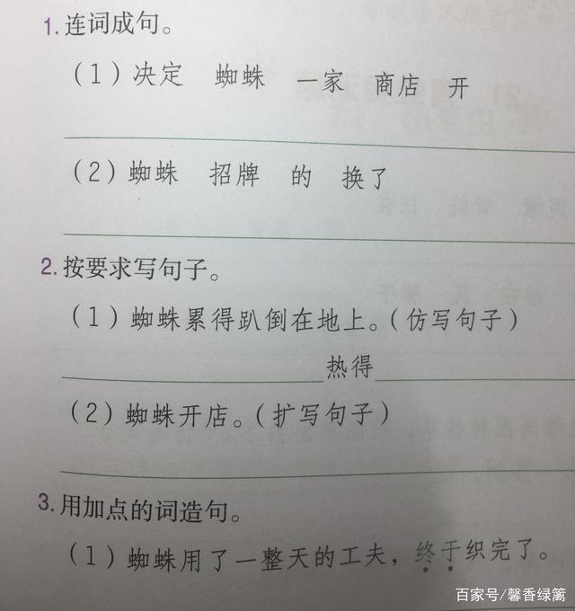 蜘蛛开店续编故事二年级，蜘蛛开店续编故事二年级150字（二年级下册课文《20.蜘蛛开店》知识要点及提升练习）