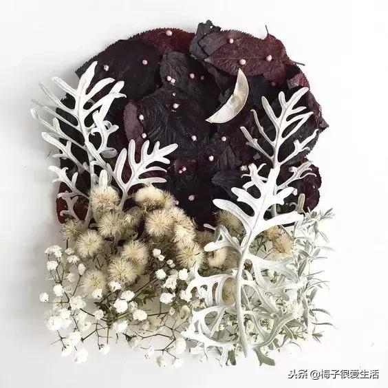 儿童手工树叶贴画，儿童手工树叶贴画图片 一等奖（树叶、树枝、花朵都拿来贴画了）