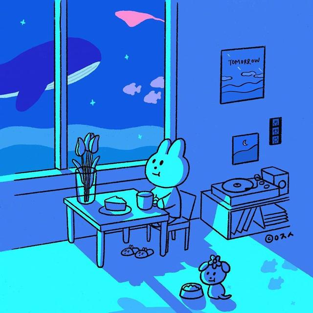 可爱小兔子背景图片,小兔子卡通图片背景图(,我想找个人说说话.