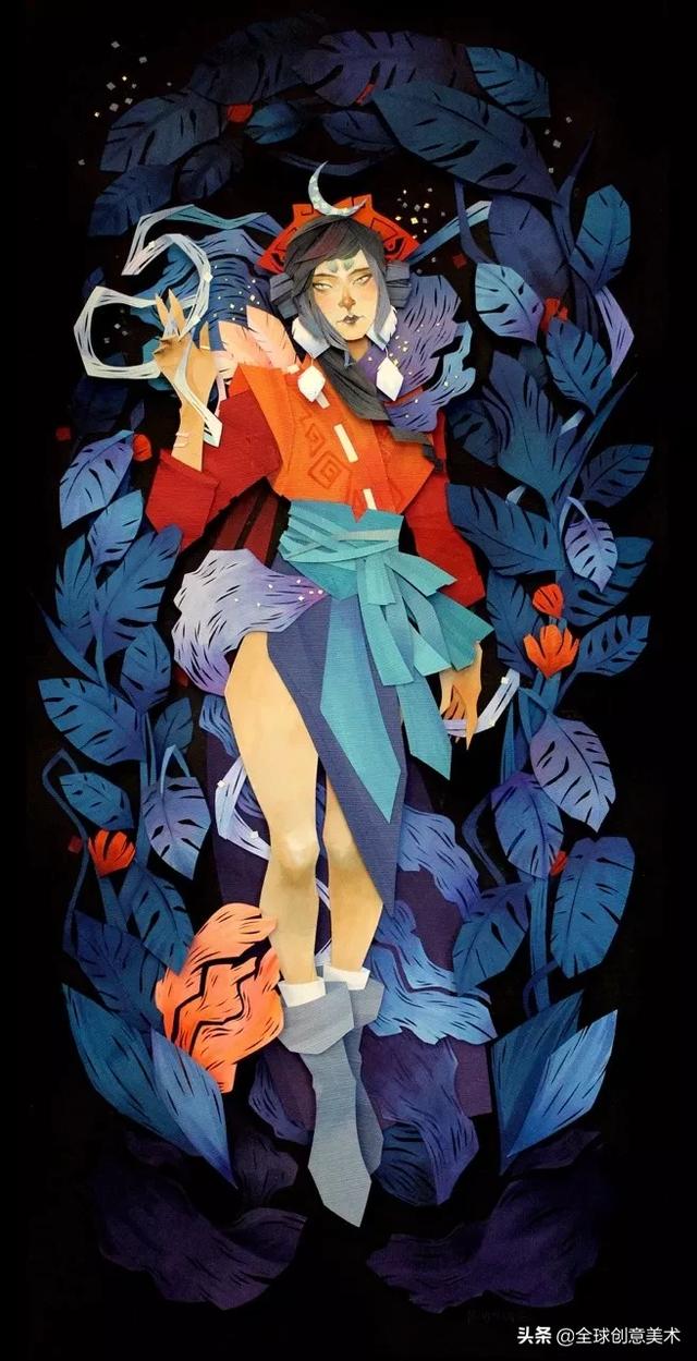 唯美创意剪纸图片,唯美创意剪纸图片大全(梦幻唯美的"神话主题"剪纸拼