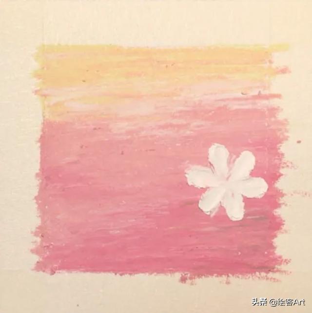 简笔画：油画棒画花朵步骤，简笔画小兔子的画法（0基础也能画出清新浪漫的春日花海图）