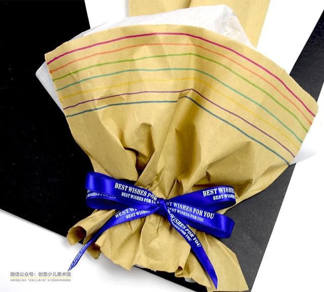 二年级教师节手工花束简单，教师节创意儿童画--温暖绚烂的教师节手工花束