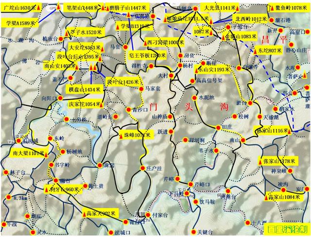 房山白云坨历史，北京及周边千米高山穿越路线概述