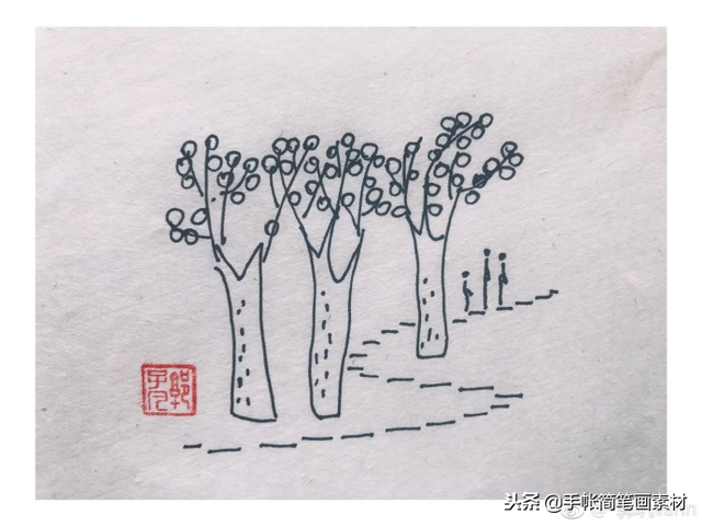 画简笔画：风景，风景画画简笔画（风景小画~寥寥几笔）