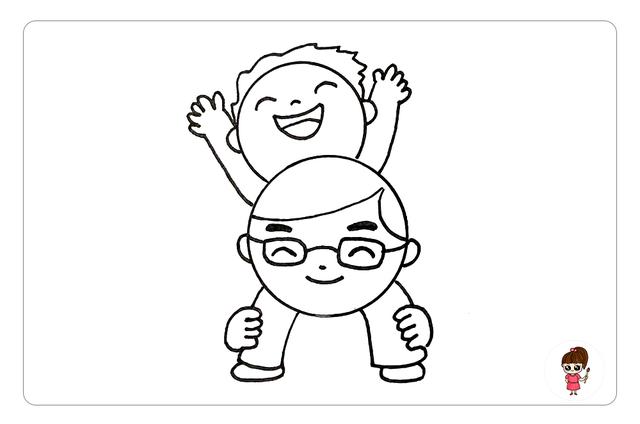 小男孩简笔画，小男孩简笔画帅气（父亲节简笔画）