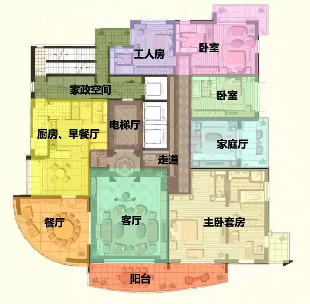 伦敦海德公园壹号3房户型，全球顶级豪宅户型设计大比拼